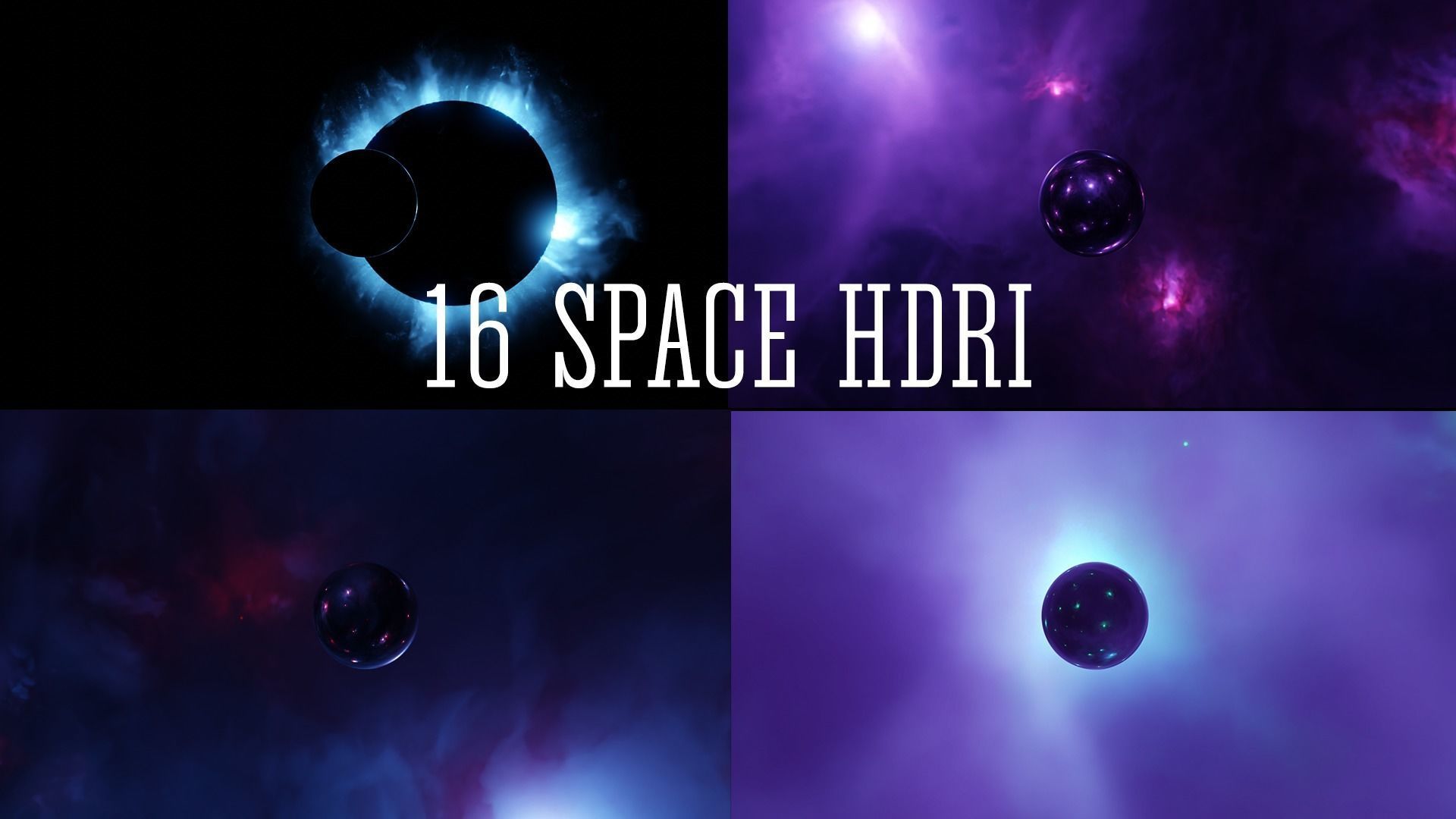 16  Space realistic HDRI Sci-fi 3D Model pack Low-poly 3D model_1