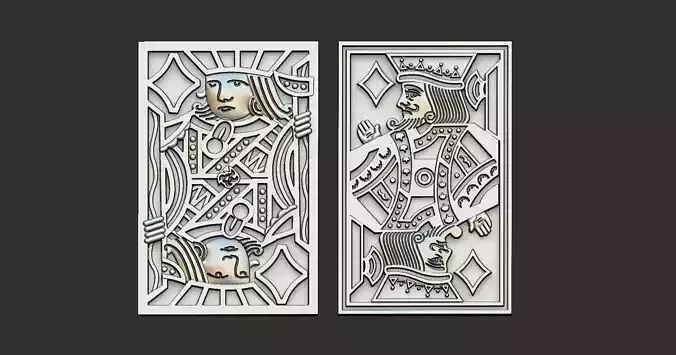 King and Jack Cheap - Baralho 3D print model