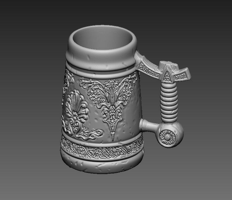The Witcher 3 beer mug 3D print model_6