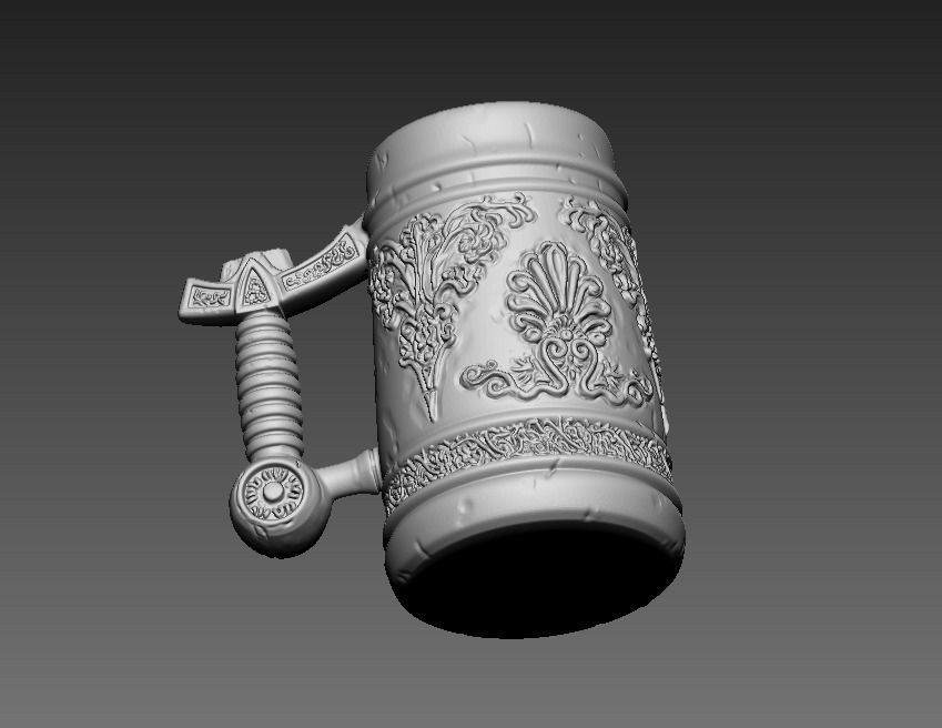 The Witcher 3 beer mug 3D print model_7