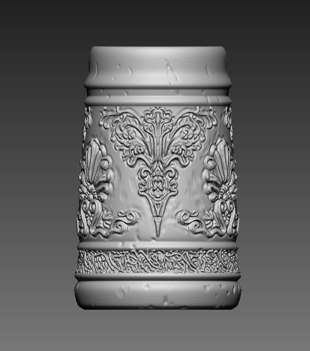 The Witcher 3 beer mug 3D print model_1