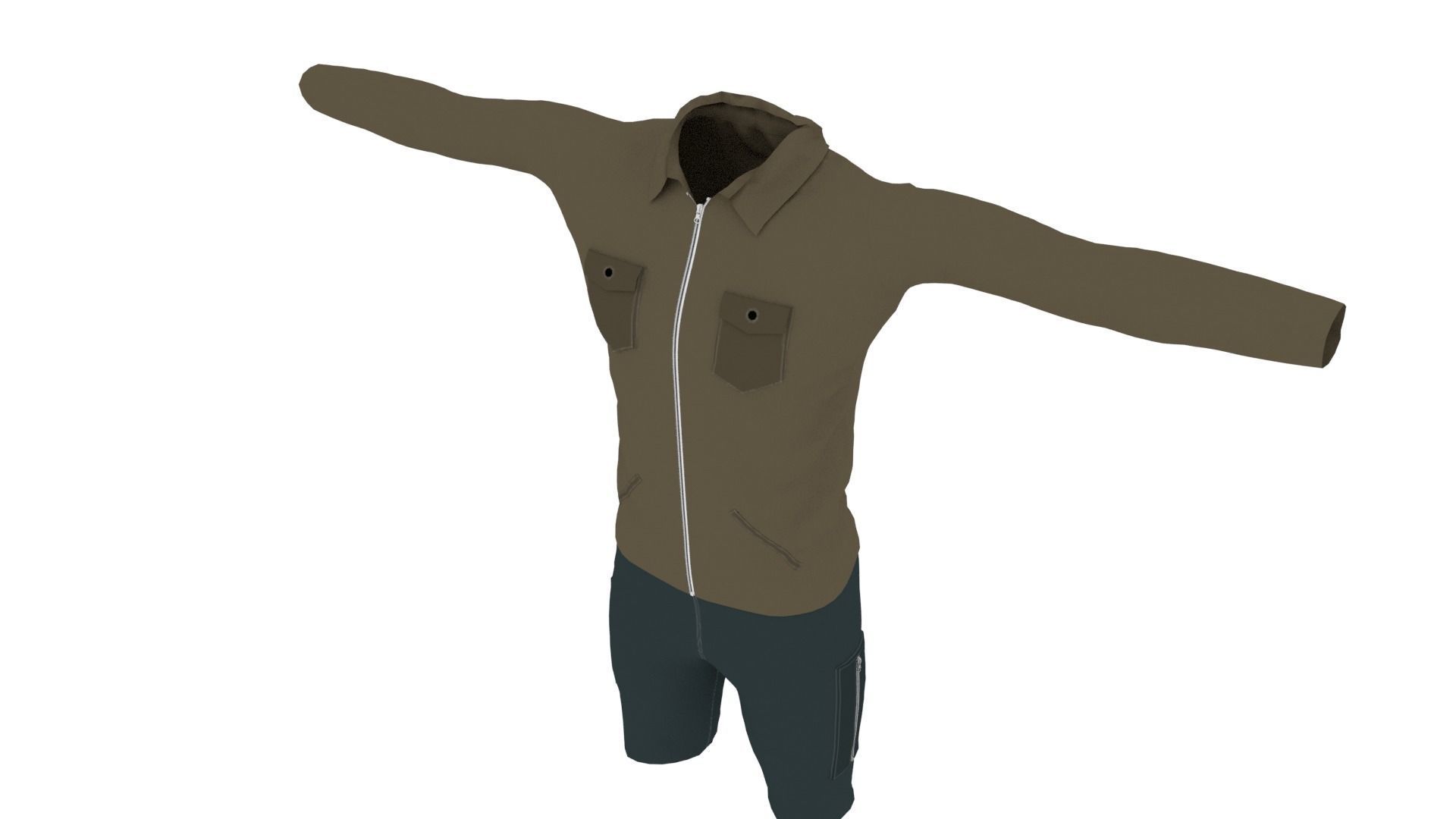 T-Pose Clothing  Low-poly 3D model_3