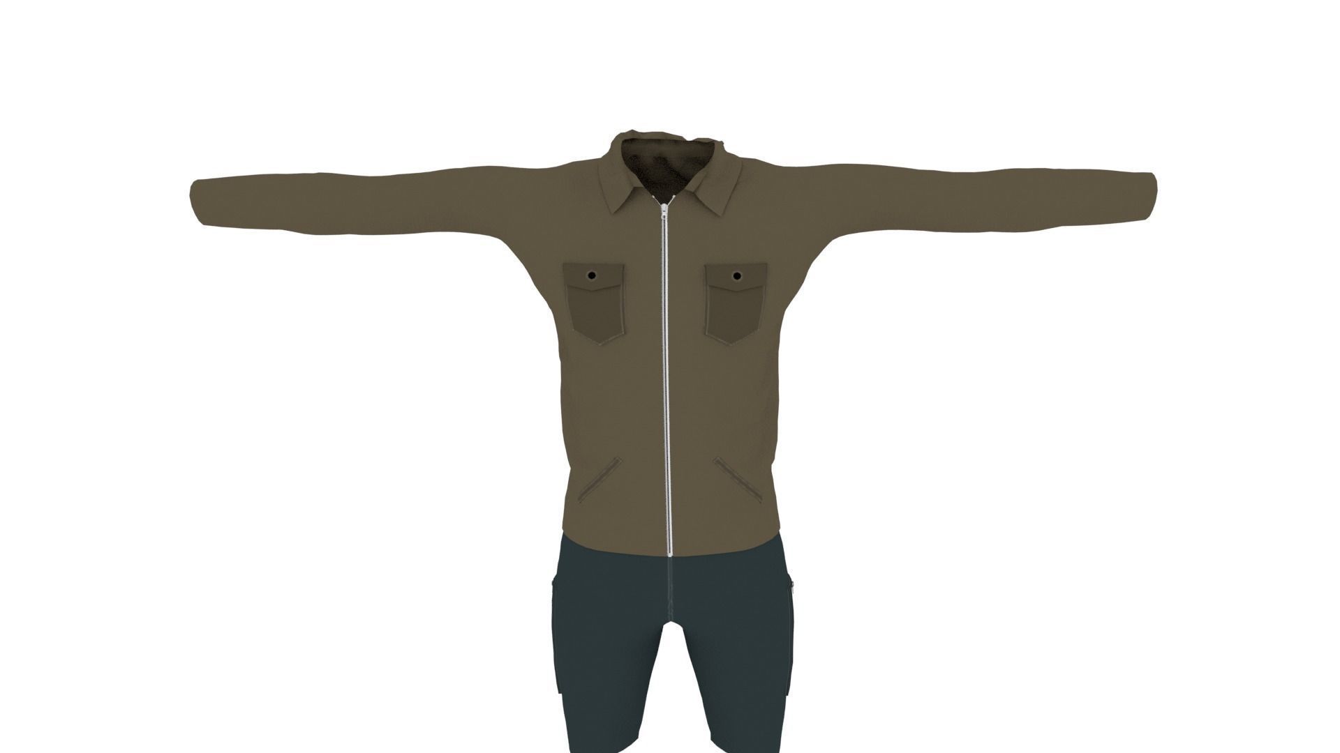 T-Pose Clothing  Low-poly 3D model_5
