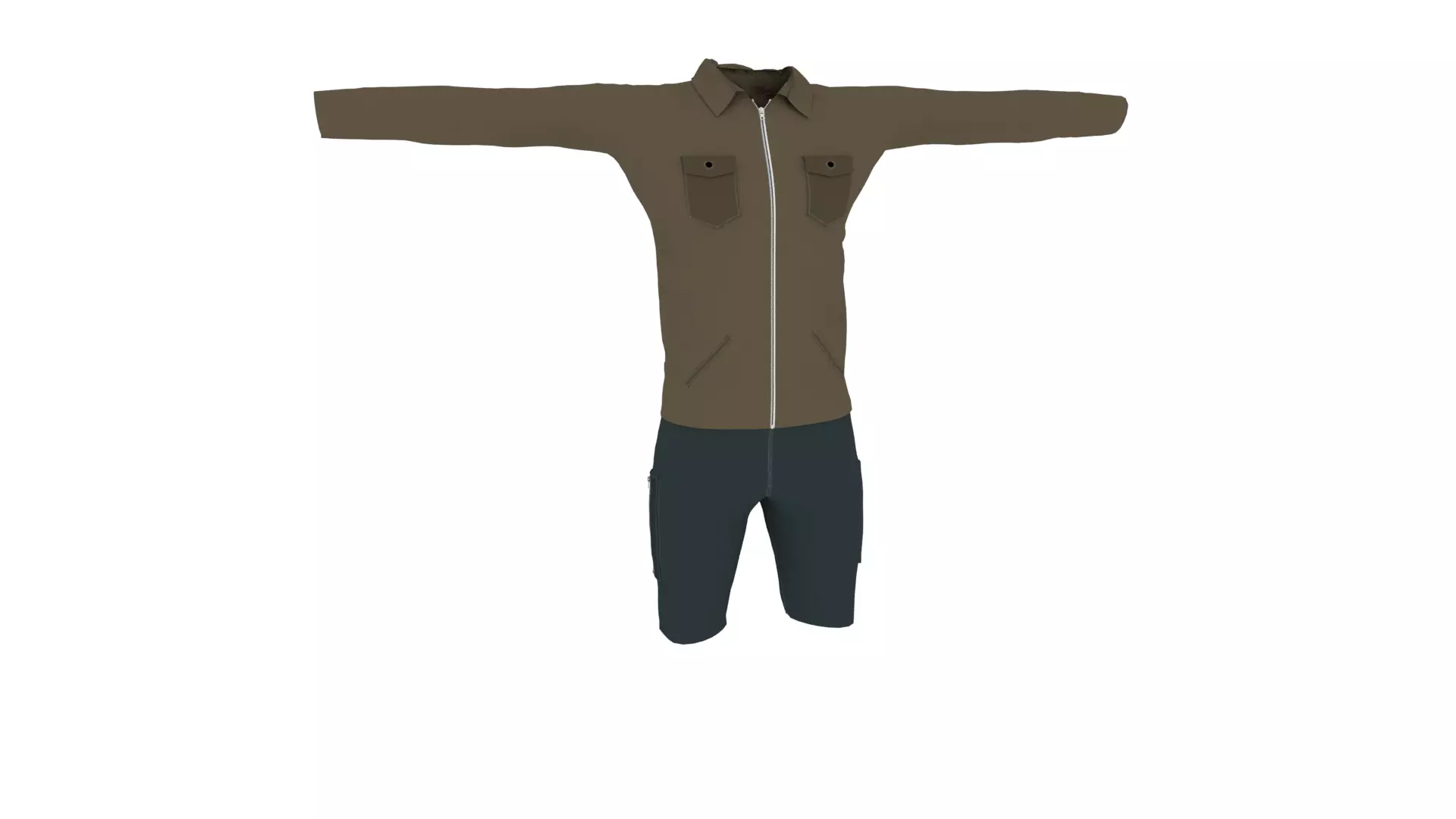 T-Pose Clothing  Low-poly 3D model_0