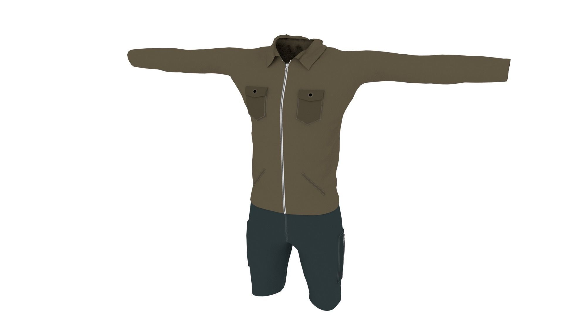 T-Pose Clothing  Low-poly 3D model_1