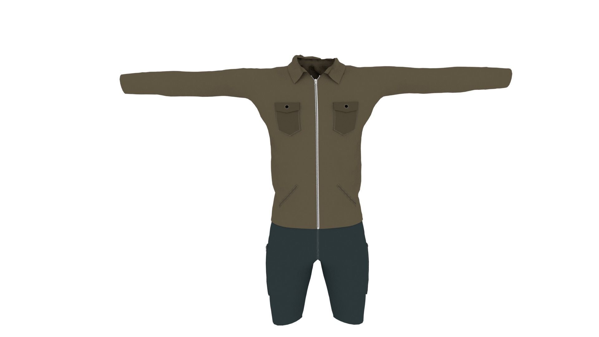 T-Pose Clothing  Low-poly 3D model_2