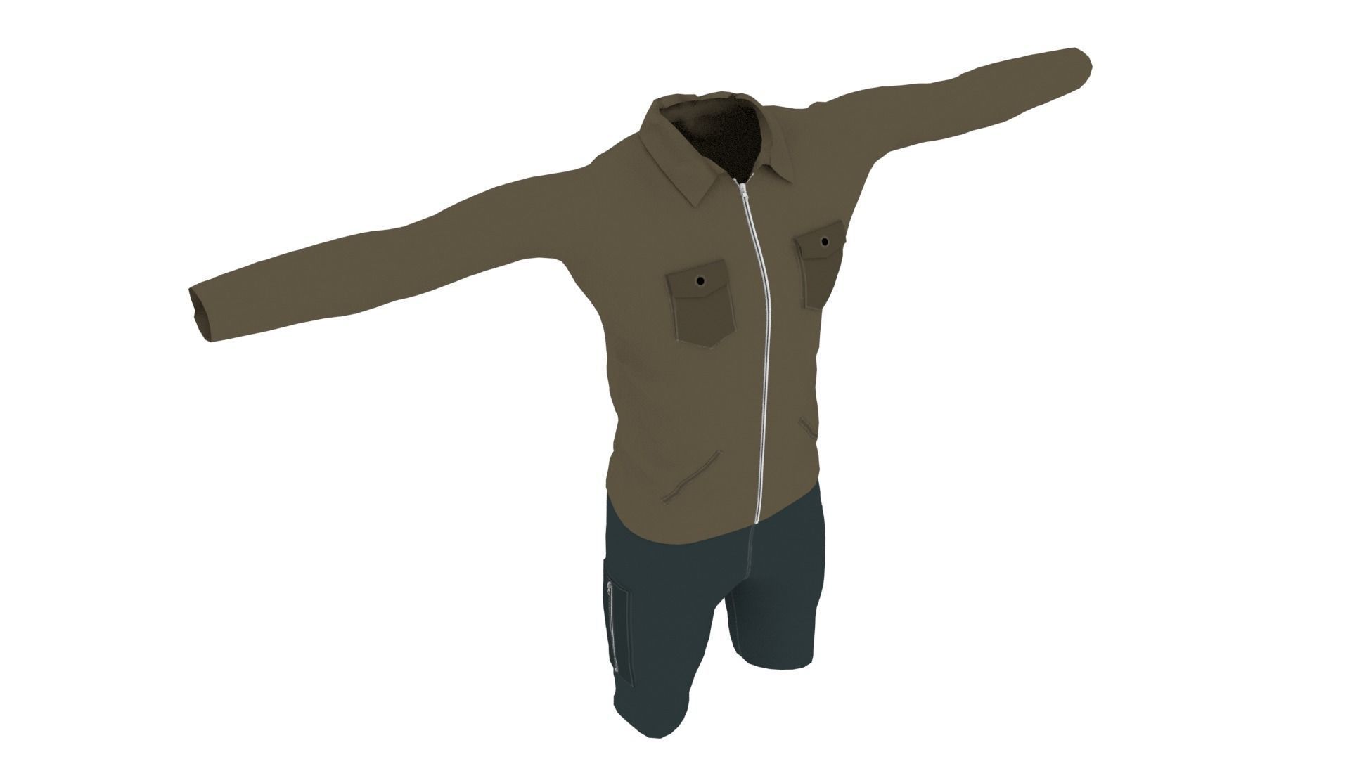T-Pose Clothing  Low-poly 3D model_4