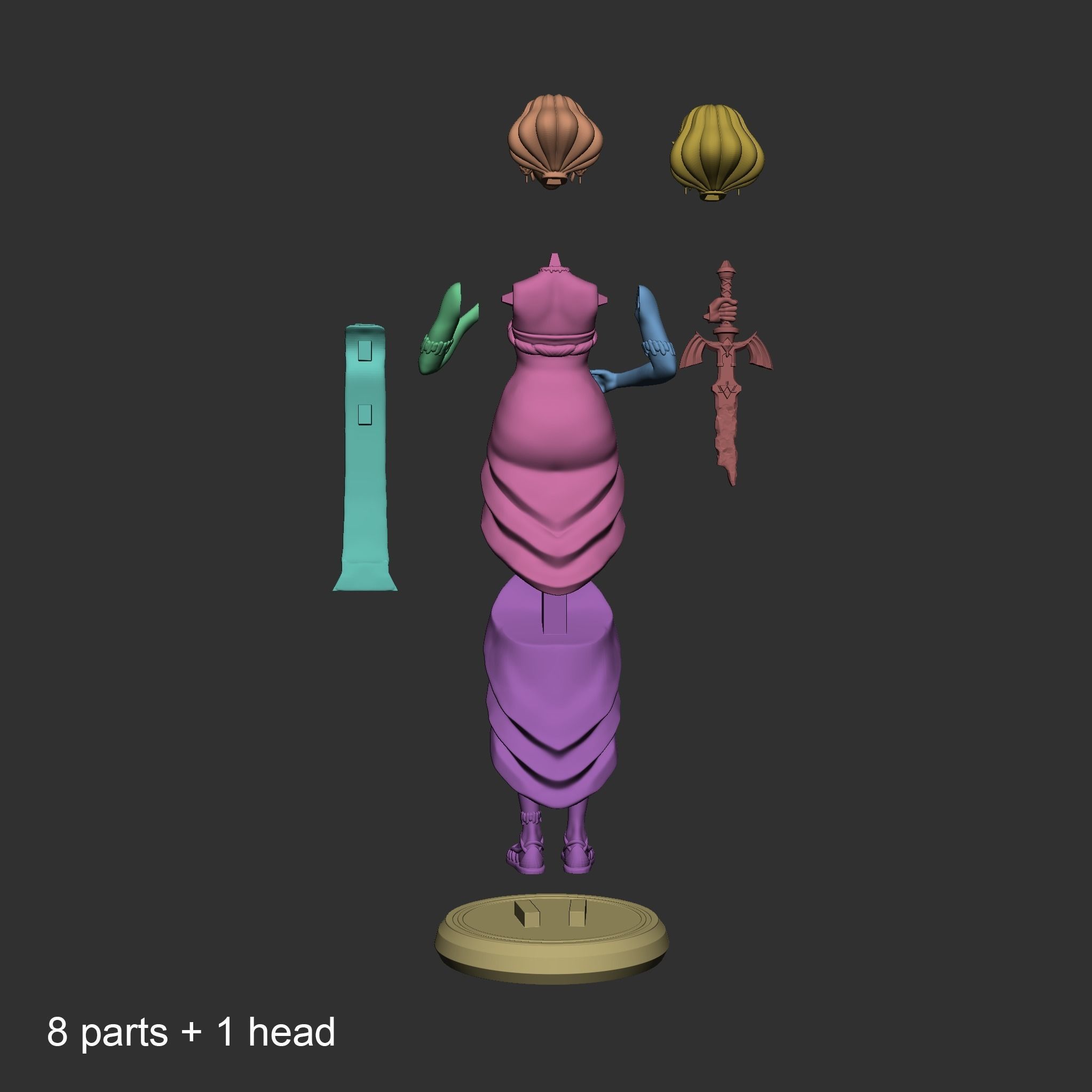 ZELDA DRESS FIGURE TEARS OF THE KINGDOM 3D print model_9