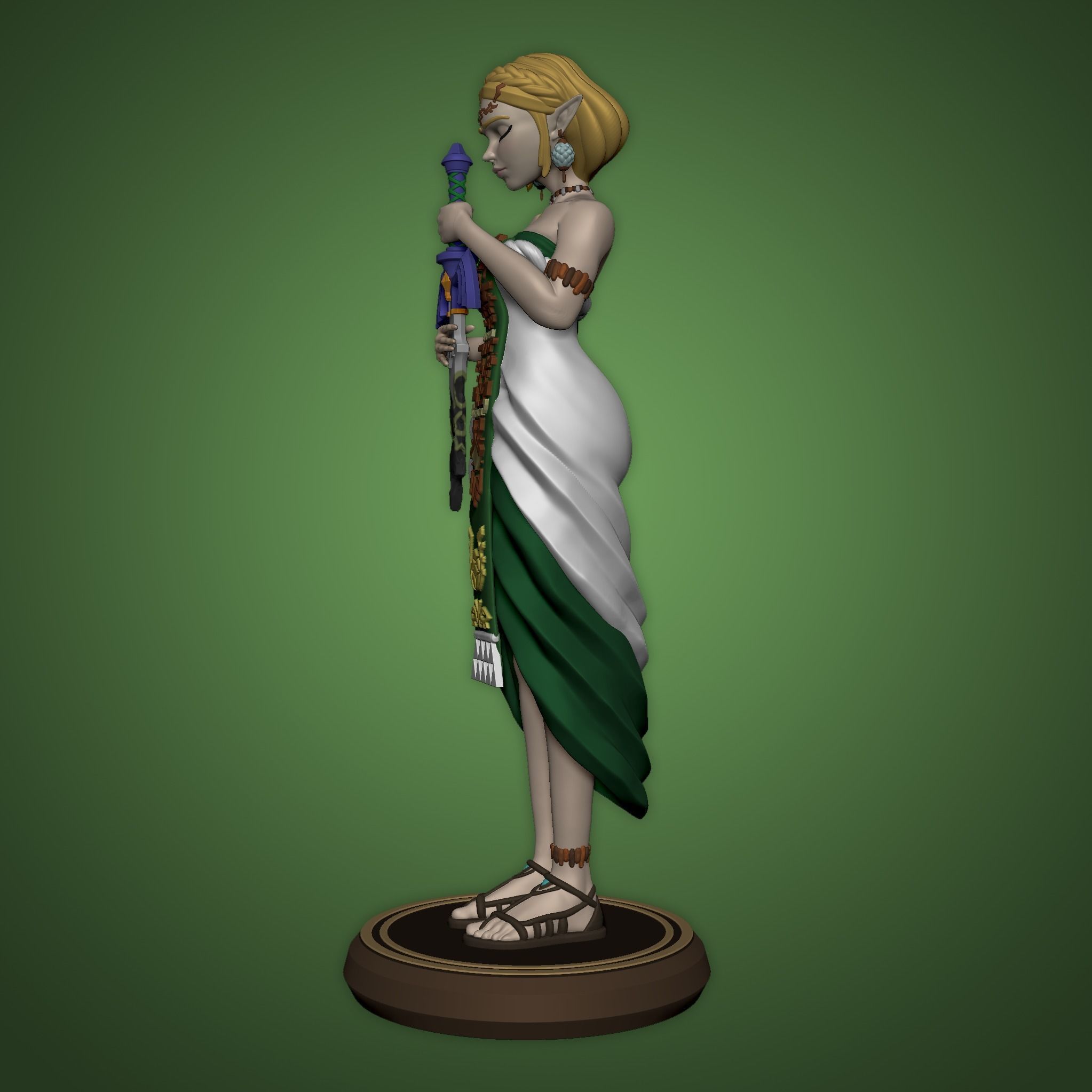 ZELDA DRESS FIGURE TEARS OF THE KINGDOM 3D print model_3