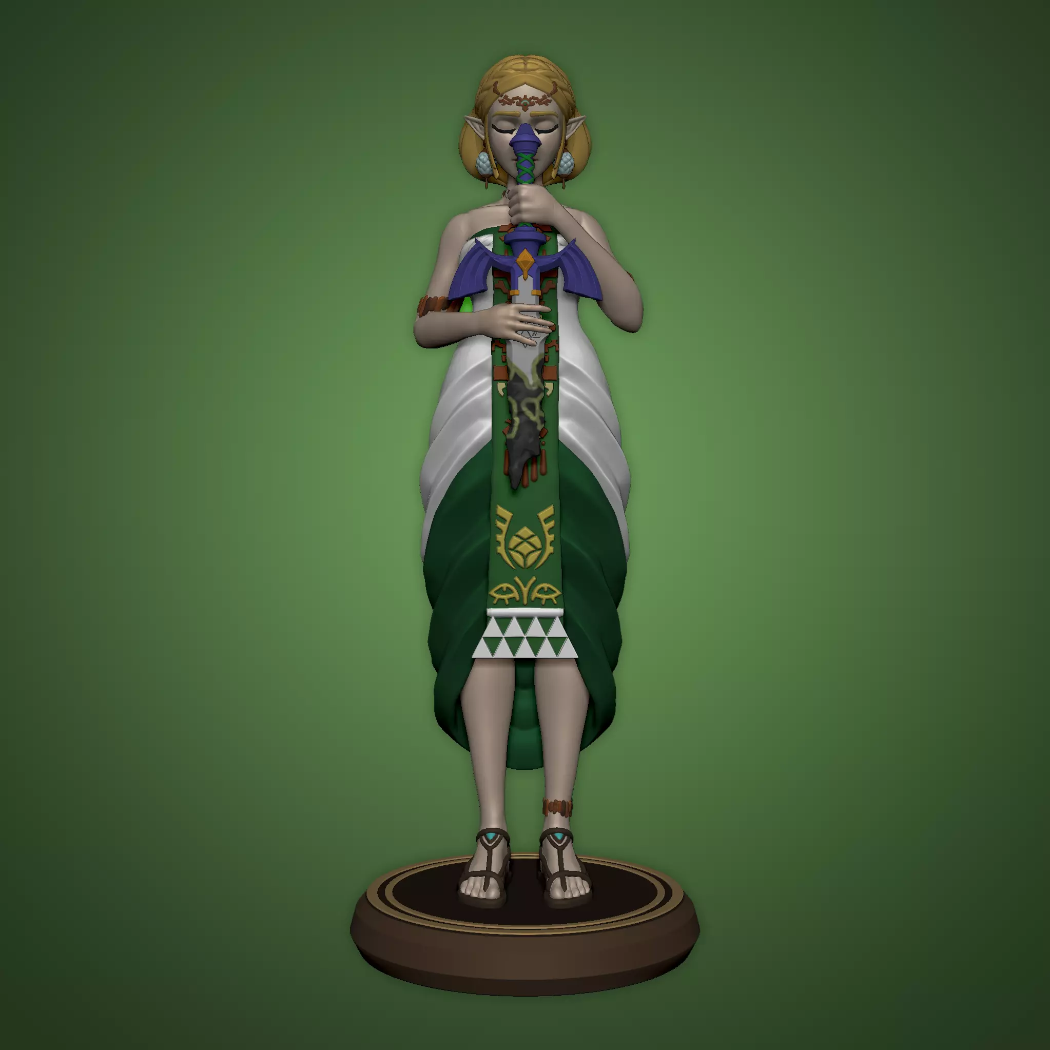 ZELDA DRESS FIGURE TEARS OF THE KINGDOM 3D print model_0