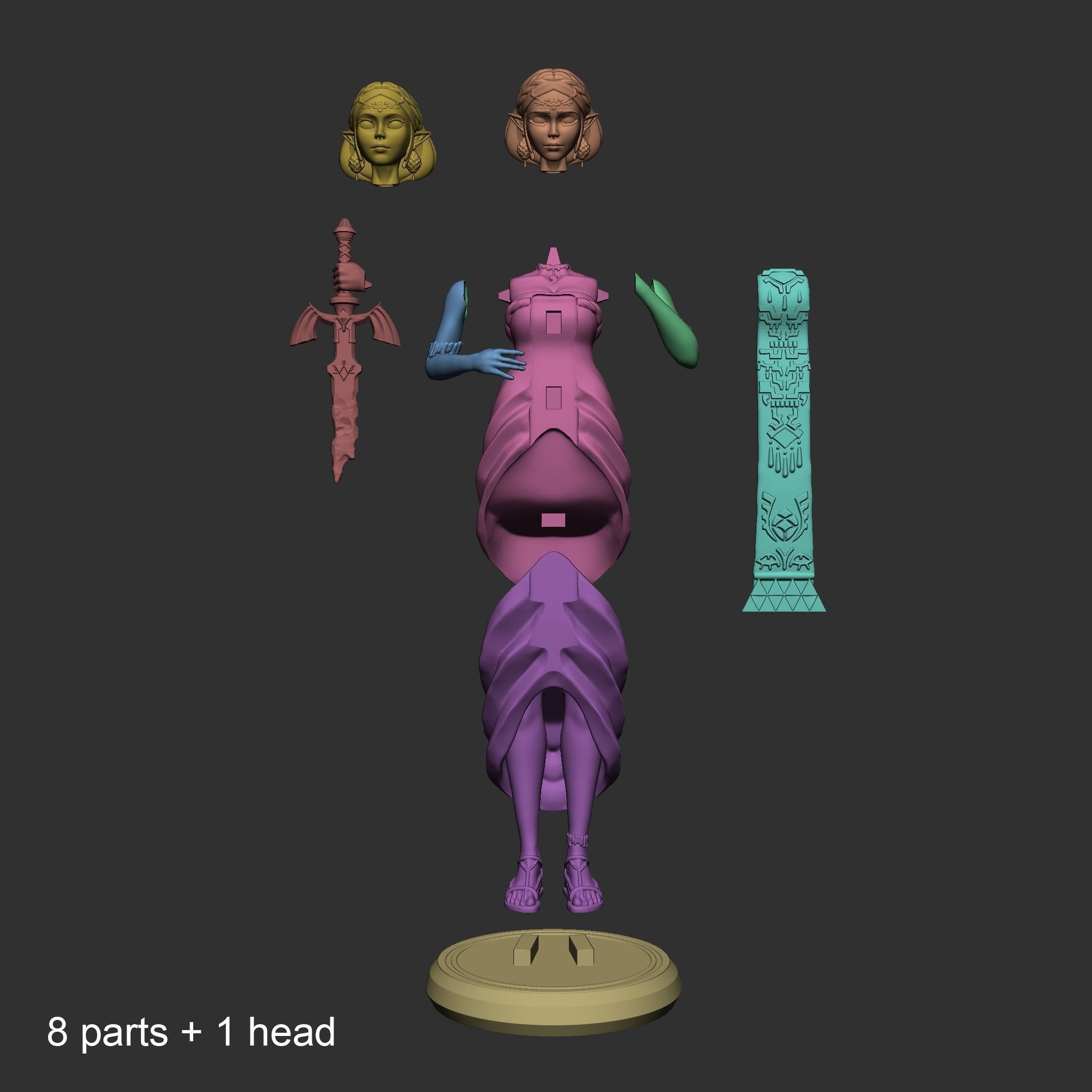 ZELDA DRESS FIGURE TEARS OF THE KINGDOM 3D print model_8