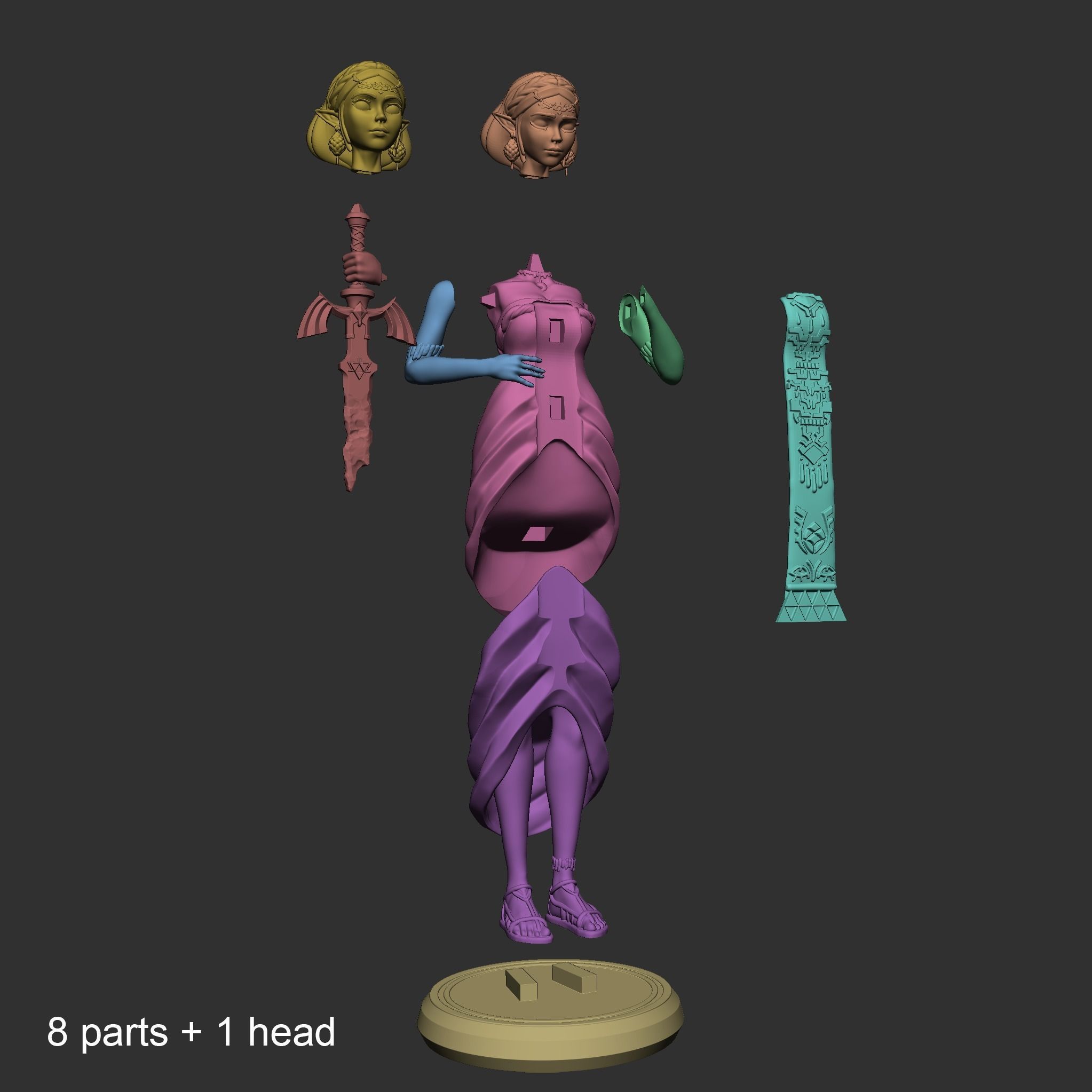 ZELDA DRESS FIGURE TEARS OF THE KINGDOM 3D print model_6