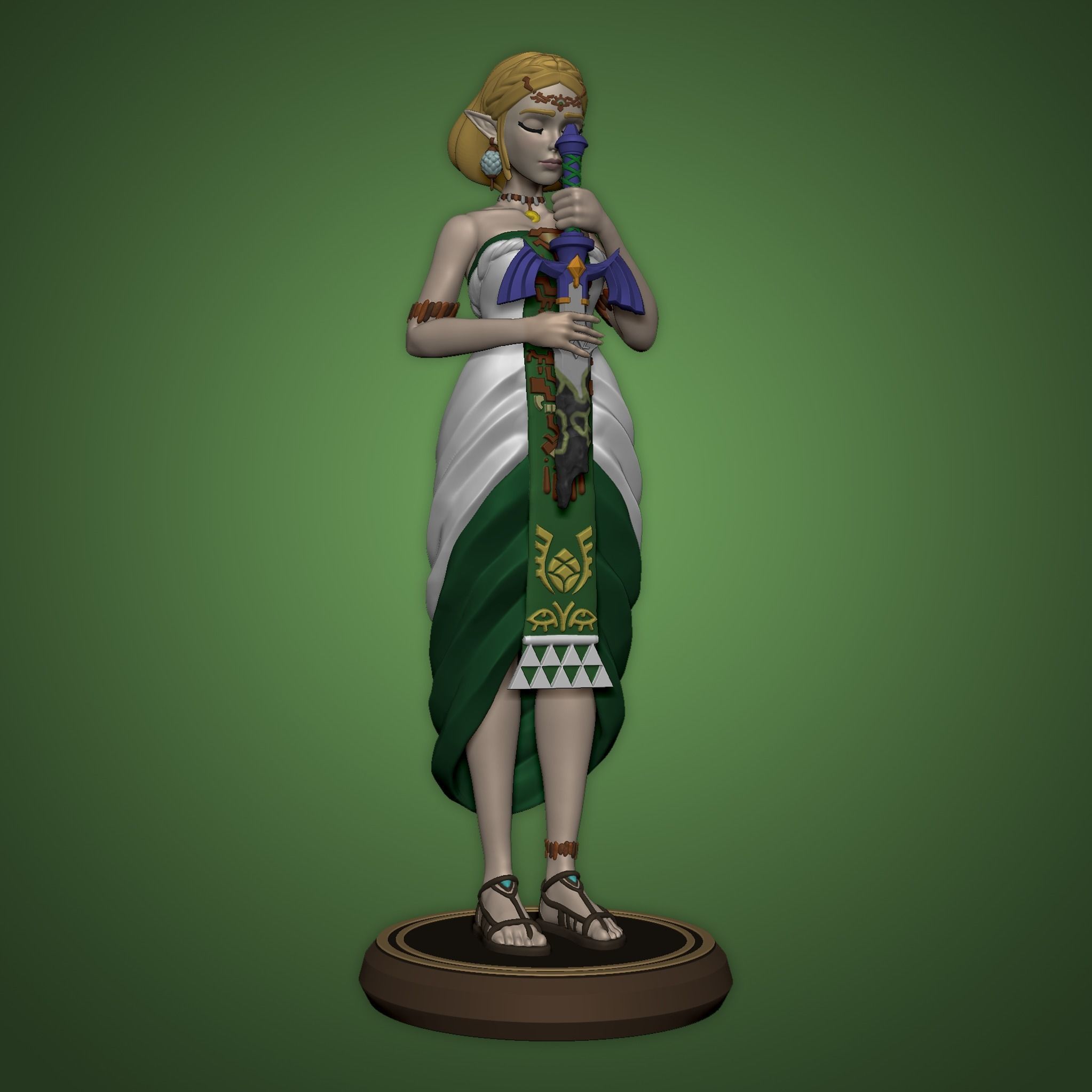 ZELDA DRESS FIGURE TEARS OF THE KINGDOM 3D print model_1