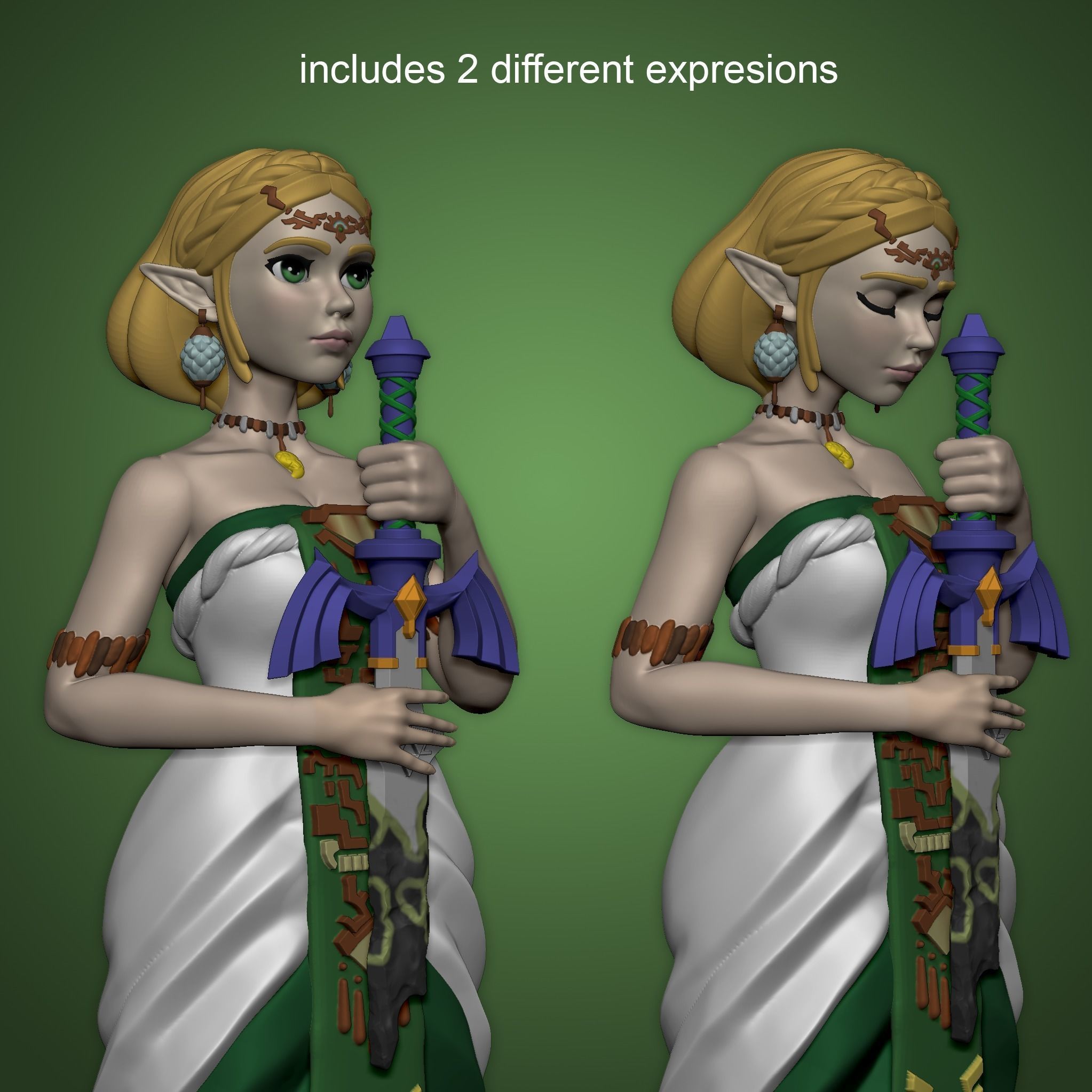 ZELDA DRESS FIGURE TEARS OF THE KINGDOM 3D print model_4