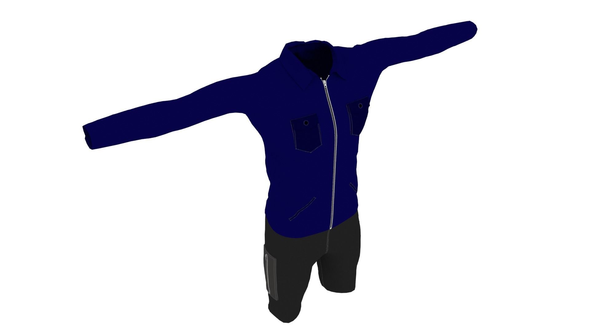 T-Pose Clothing Low-poly 3D model_4