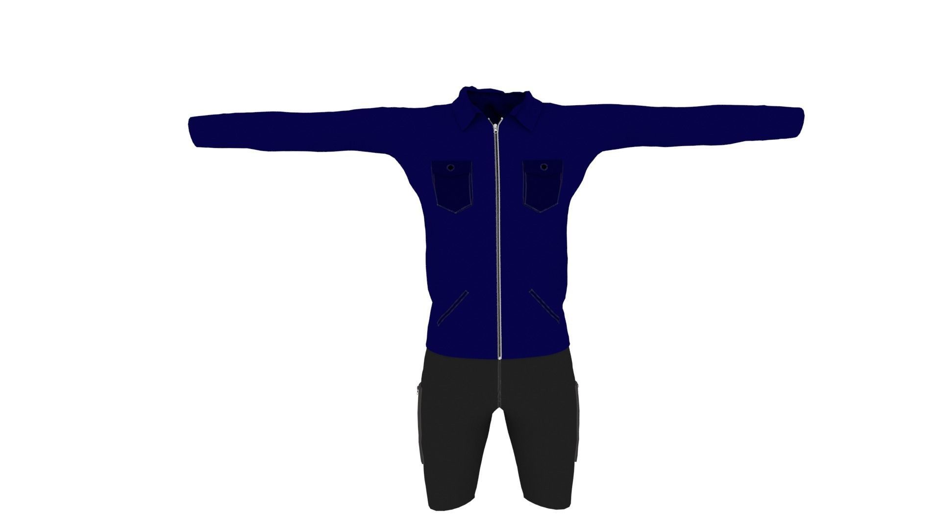 T-Pose Clothing Low-poly 3D model_2