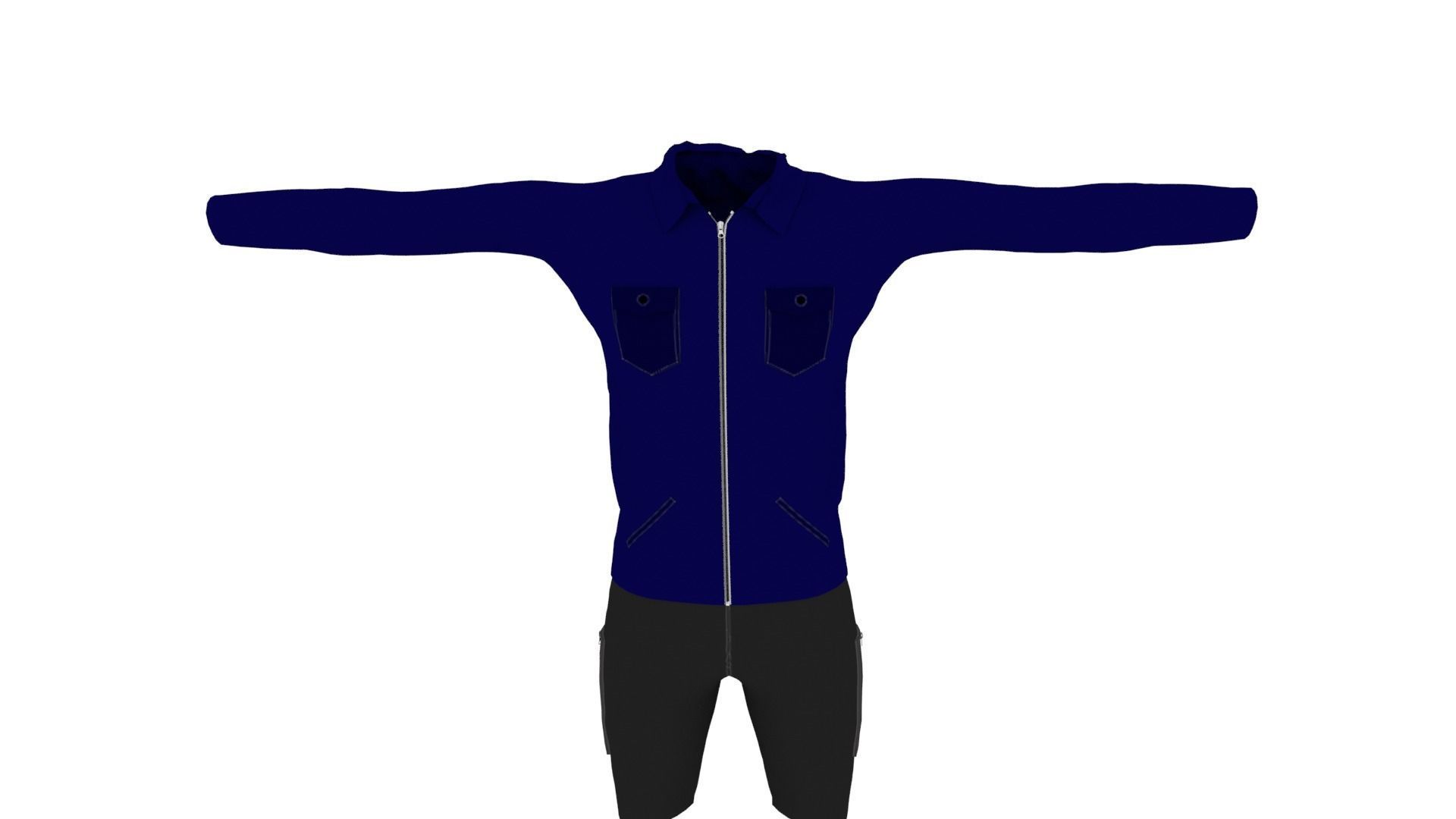 T-Pose Clothing Low-poly 3D model_5