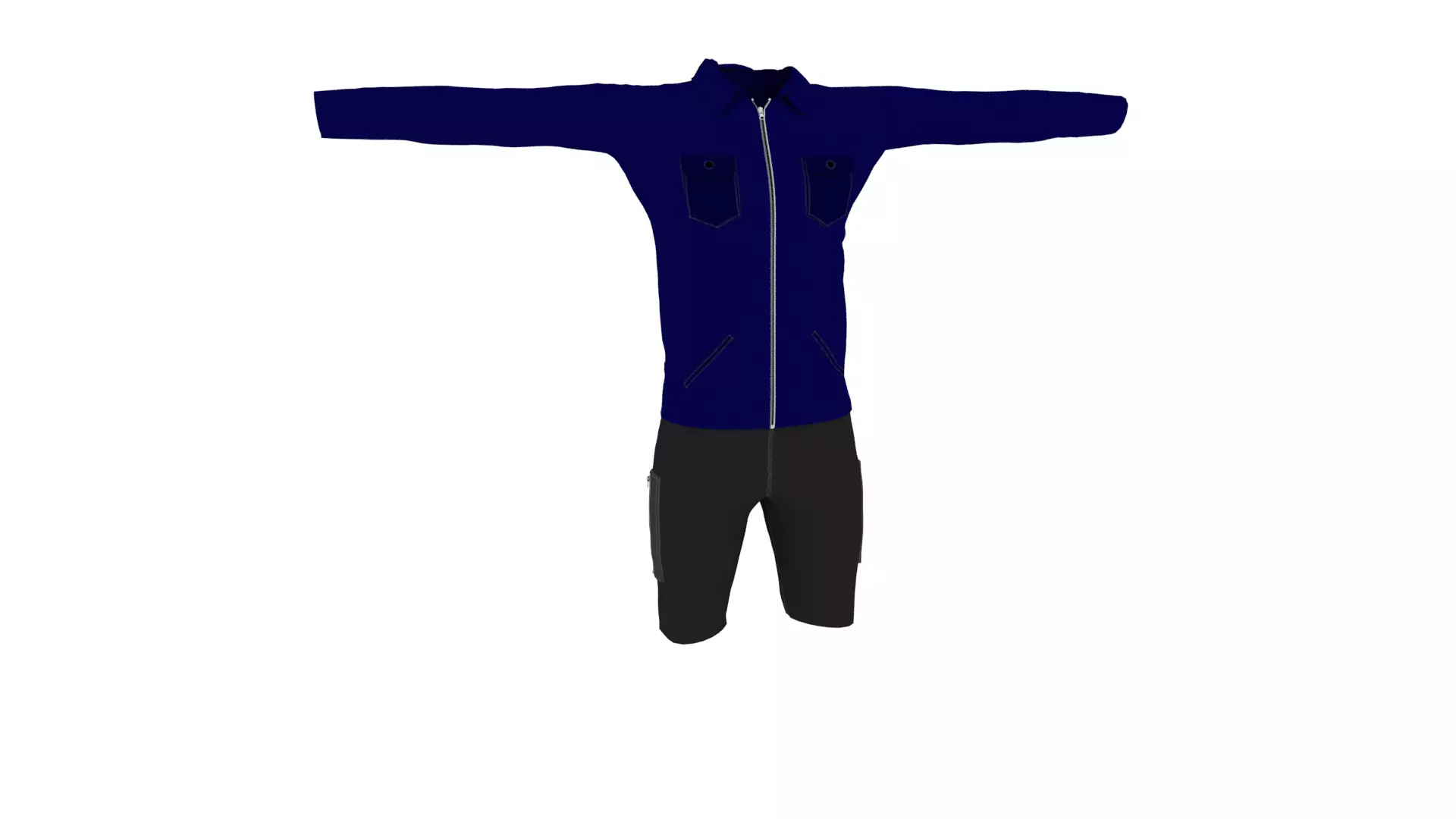 T-Pose Clothing Low-poly 3D model_0