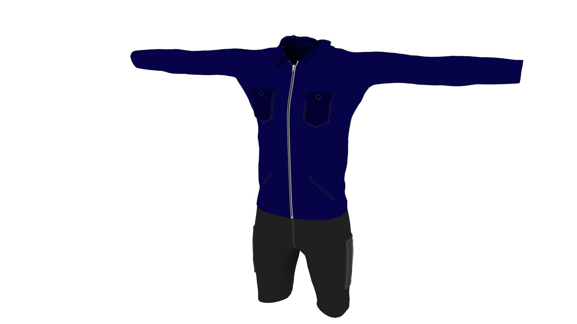 T-Pose Clothing Low-poly 3D model_1