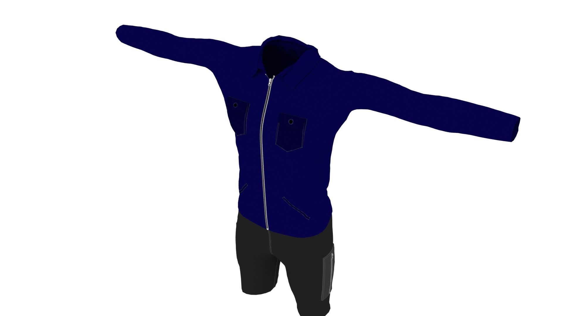 T-Pose Clothing Low-poly 3D model_3