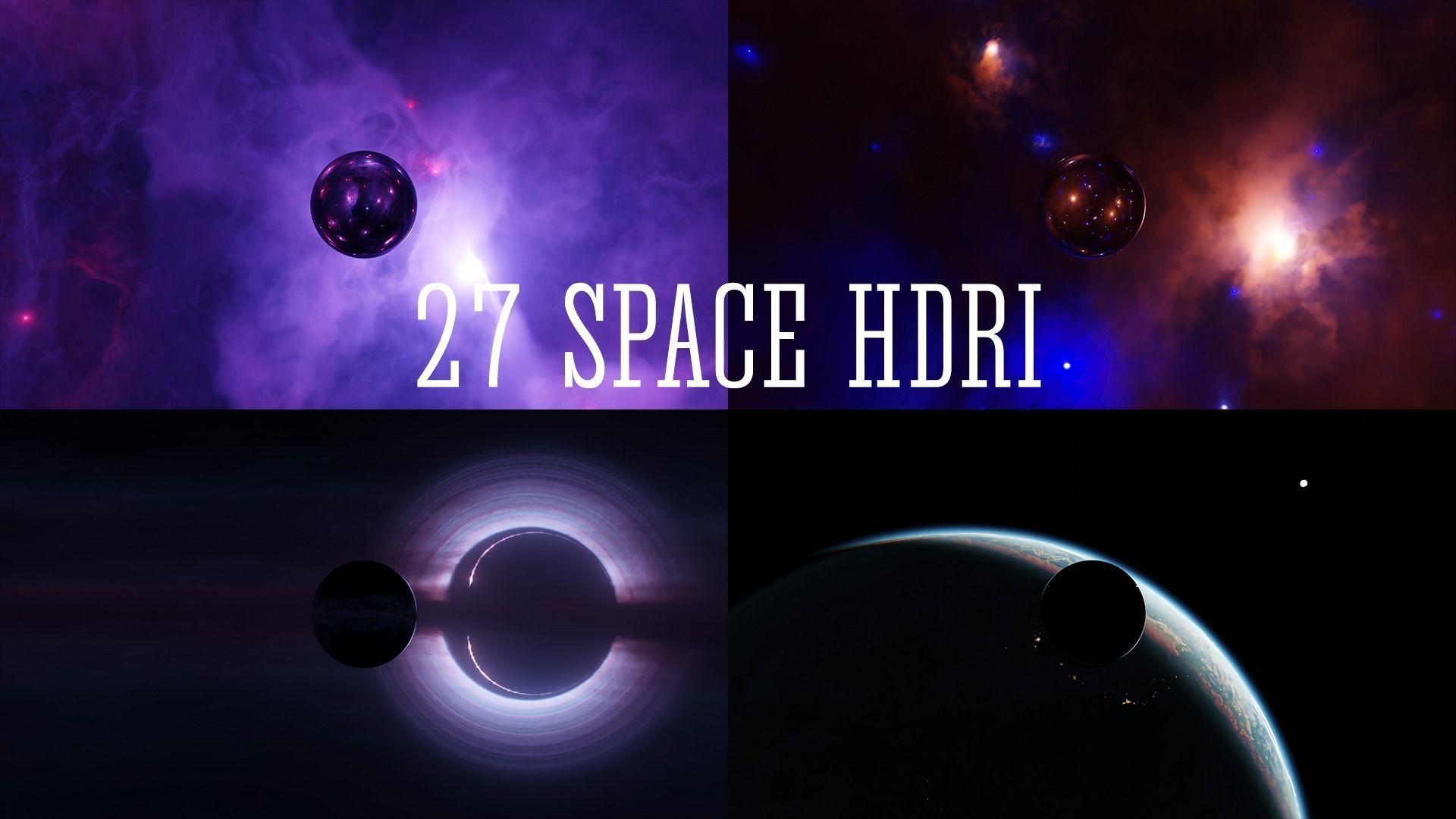 27 Space realistic HDRI Sci-fi 3D Model full pack Low-poly 3D model_3