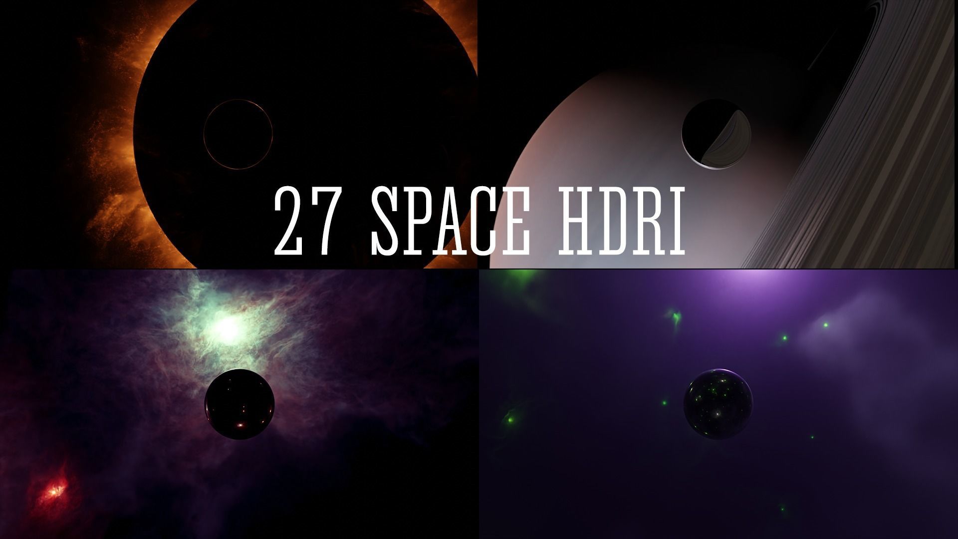 27 Space realistic HDRI Sci-fi 3D Model full pack Low-poly 3D model_4