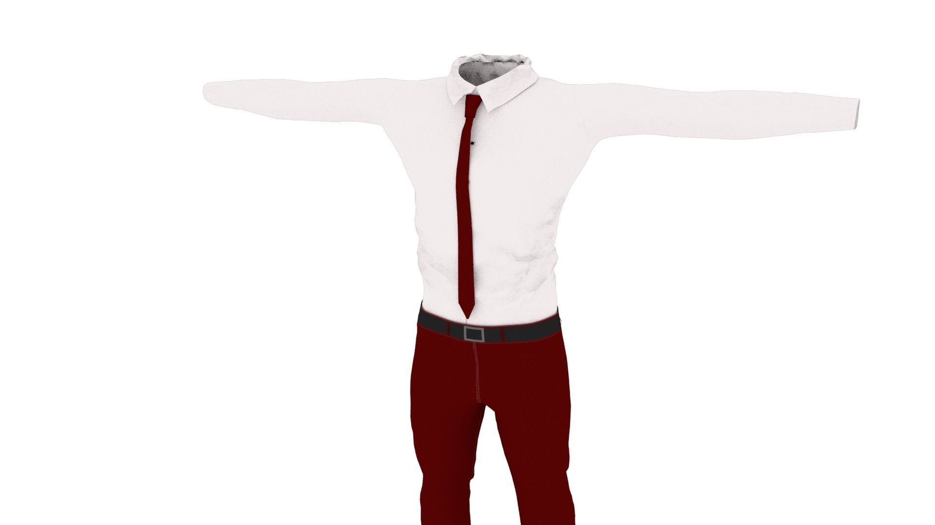 T-Pose Clothing  Low-poly 3D model_1