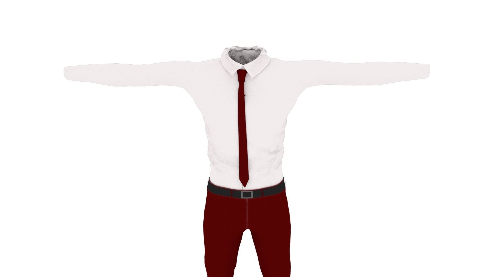 T-Pose Clothing  Low-poly 3D model_5