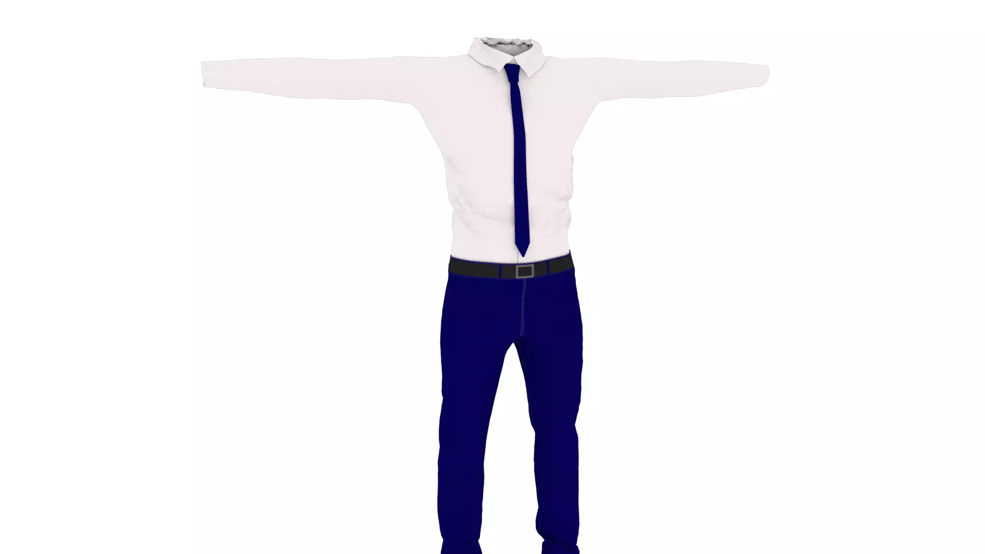 T-Pose Clothing  Low-poly 3D model_0
