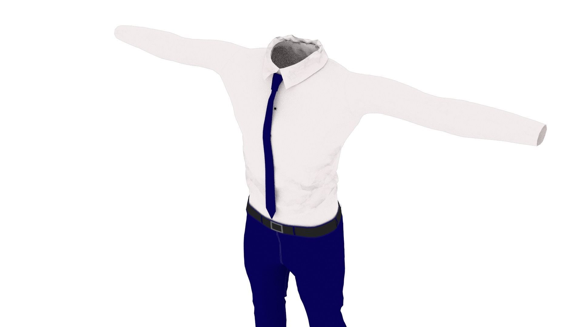 T-Pose Clothing  Low-poly 3D model_3