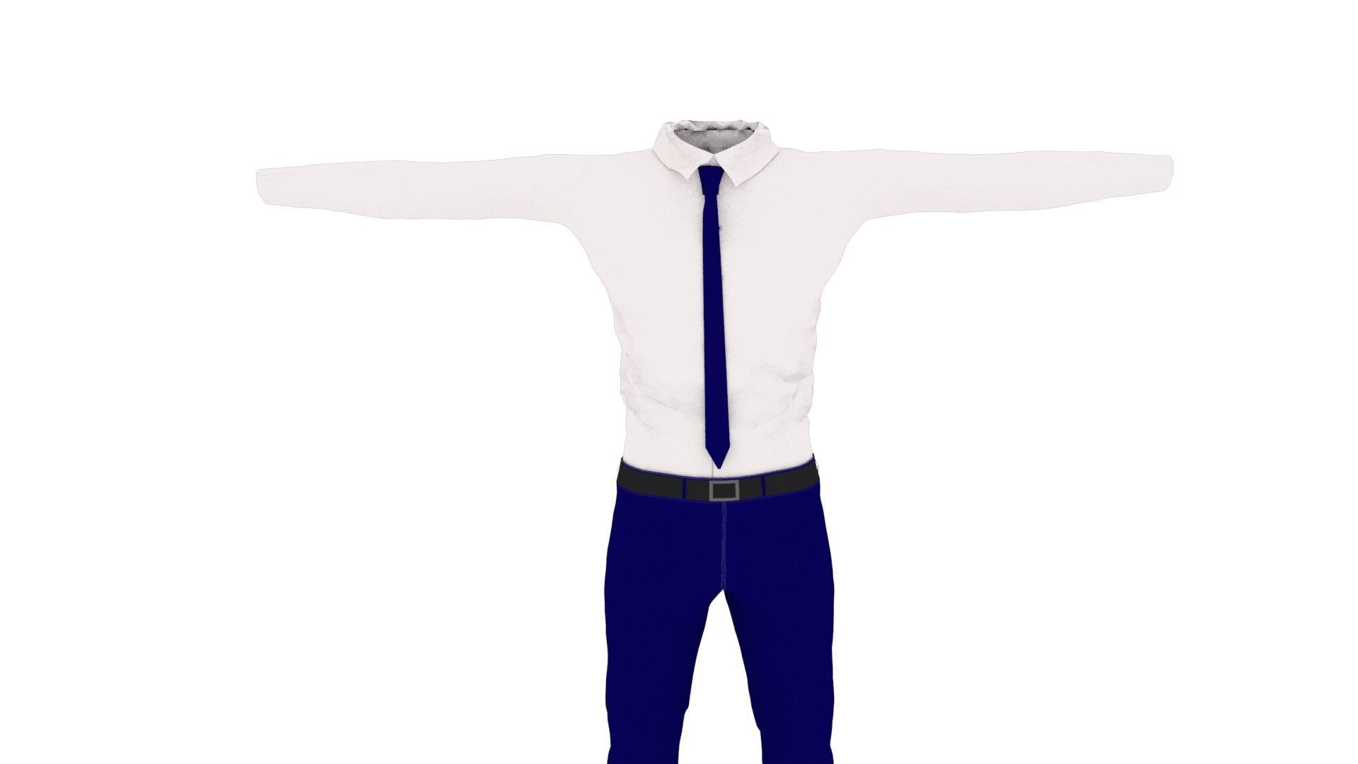 T-Pose Clothing  Low-poly 3D model_2