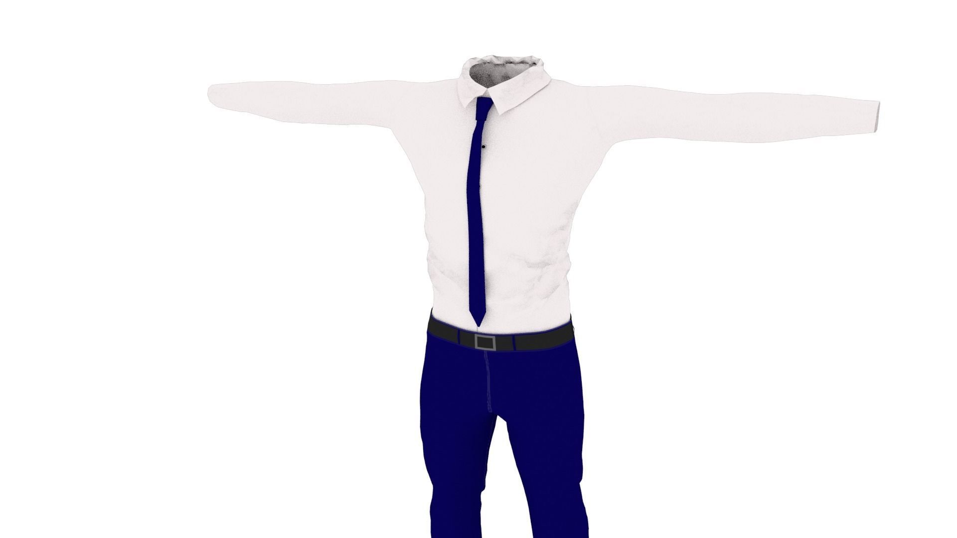 T-Pose Clothing  Low-poly 3D model_1