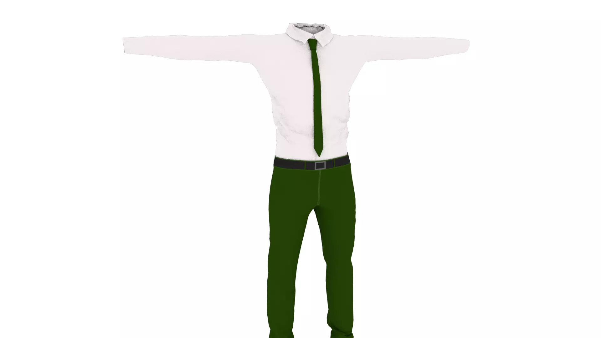 T-Pose Clothing  Low-poly 3D model_0