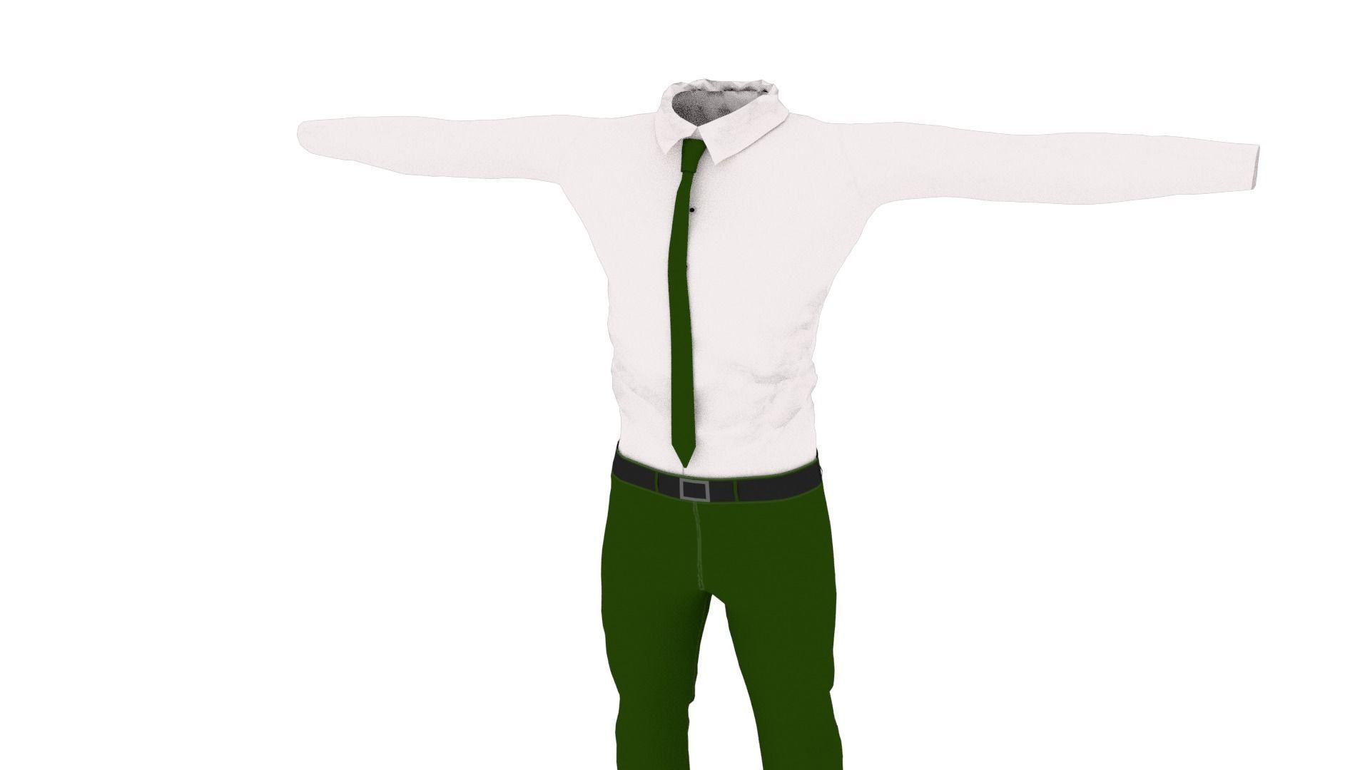 T-Pose Clothing  Low-poly 3D model_1
