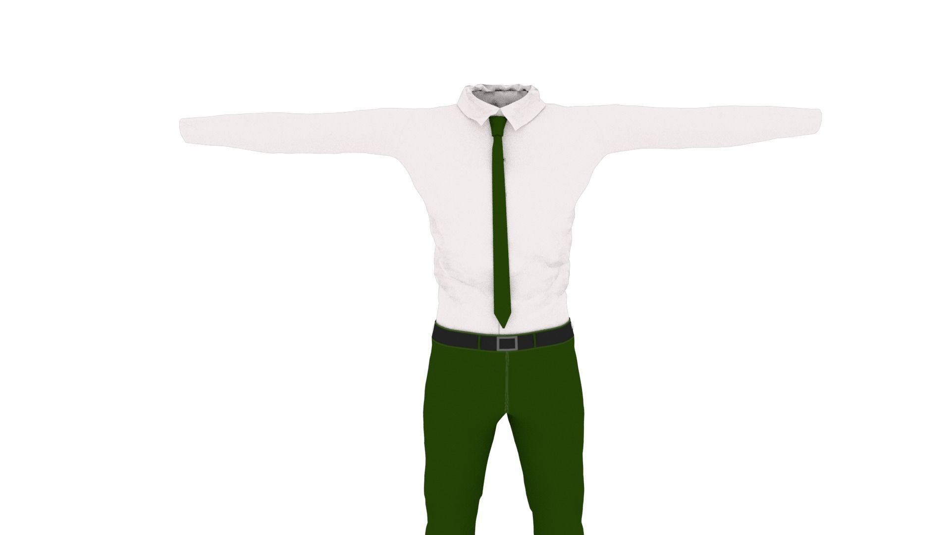 T-Pose Clothing  Low-poly 3D model_2