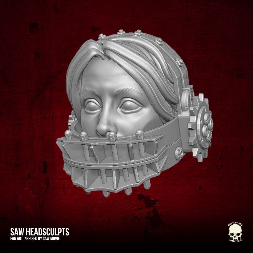 Saw Fan Art Heads 3D printable File 3D print model_24