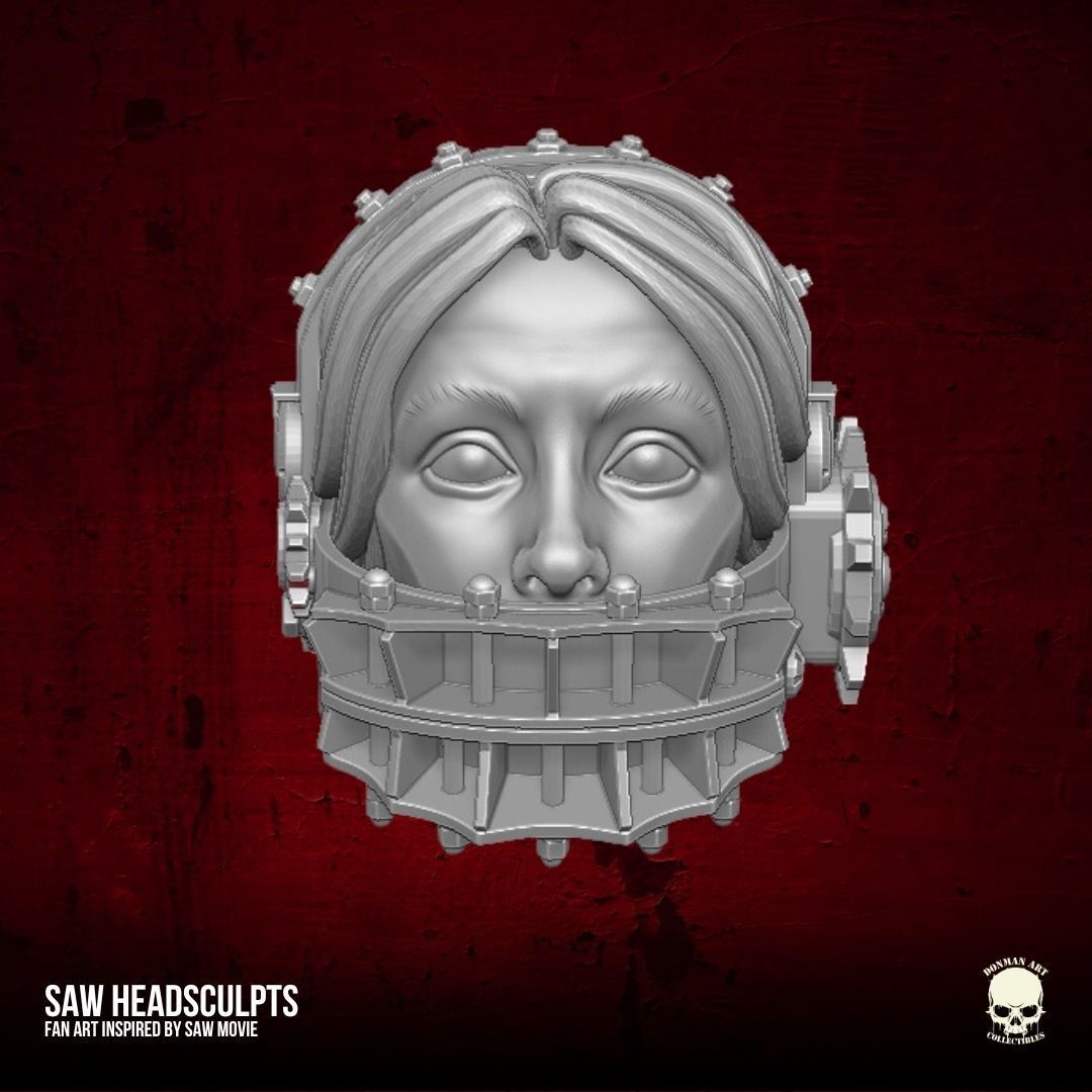 Saw Fan Art Heads 3D printable File 3D print model_12