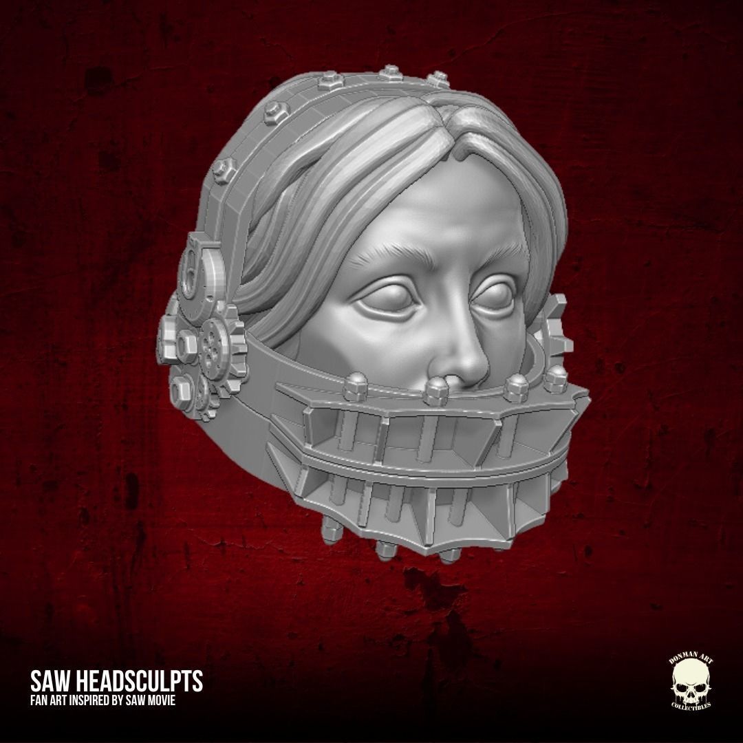 Saw Fan Art Heads 3D printable File 3D print model_14