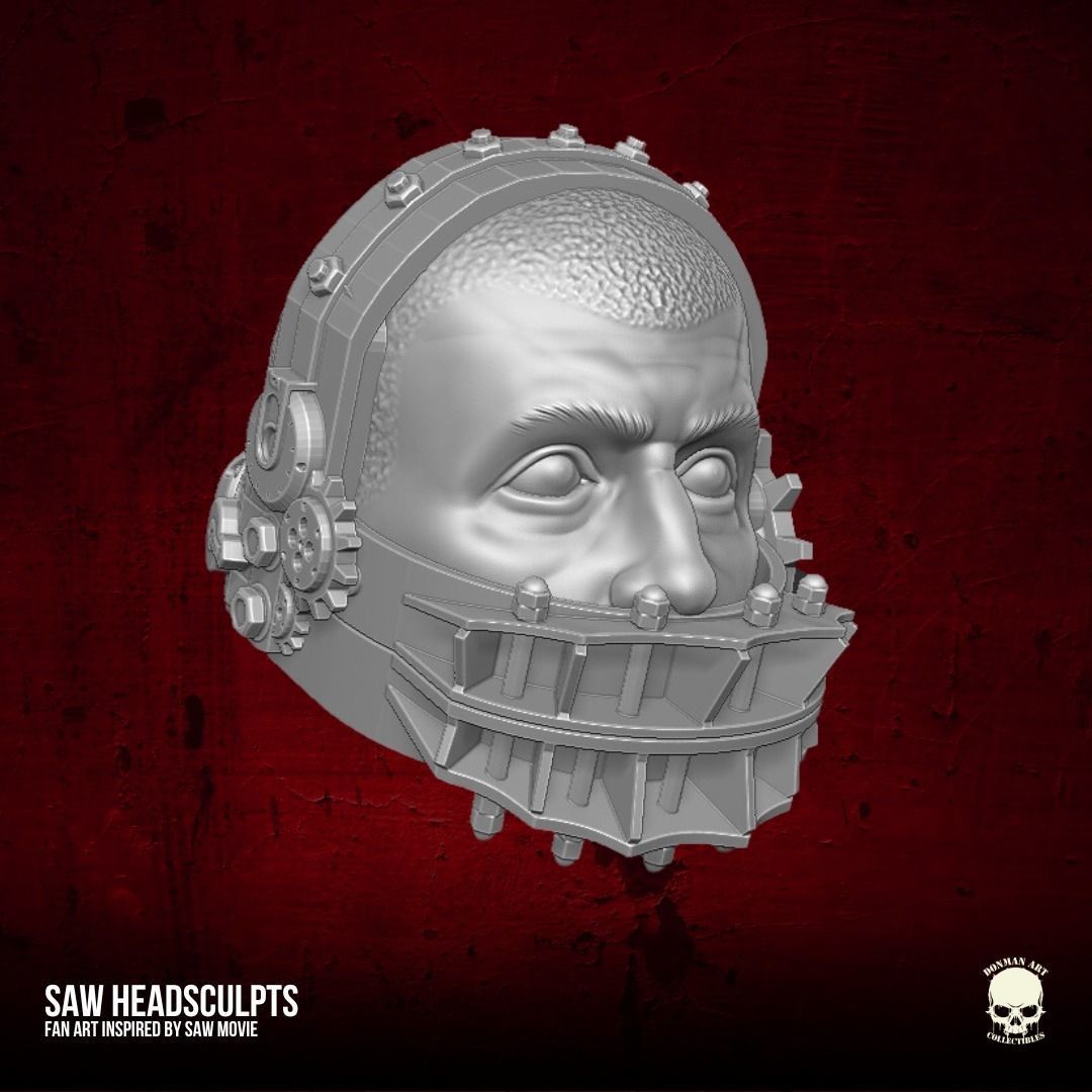 Saw Fan Art Heads 3D printable File 3D print model_18