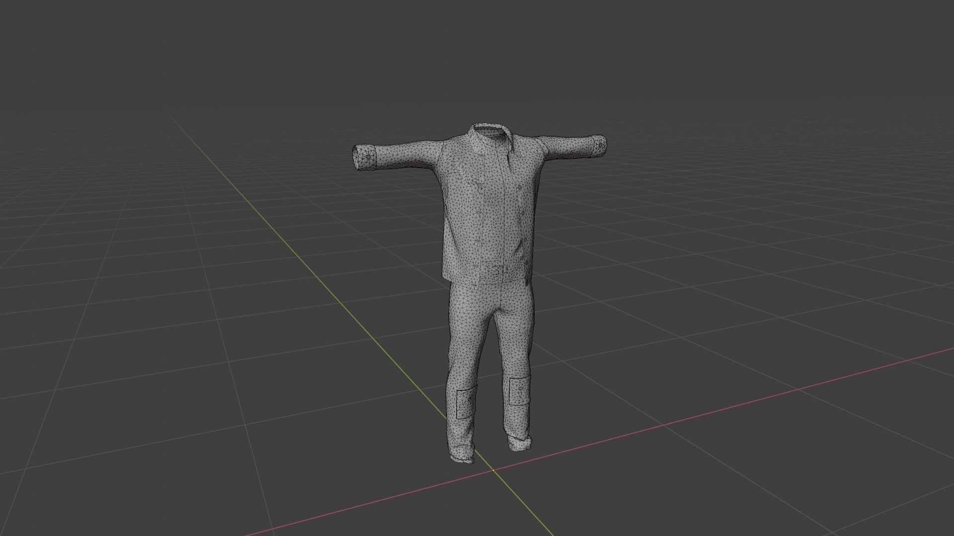 Male Outfit Low-poly 3D model_6