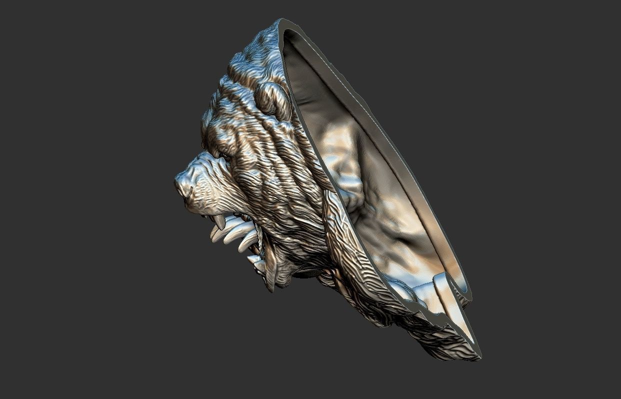 Bear Attack Pendant 3D print model_14