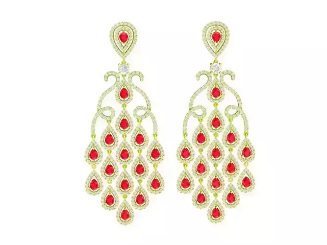 5835 asian luxury diamond earrings