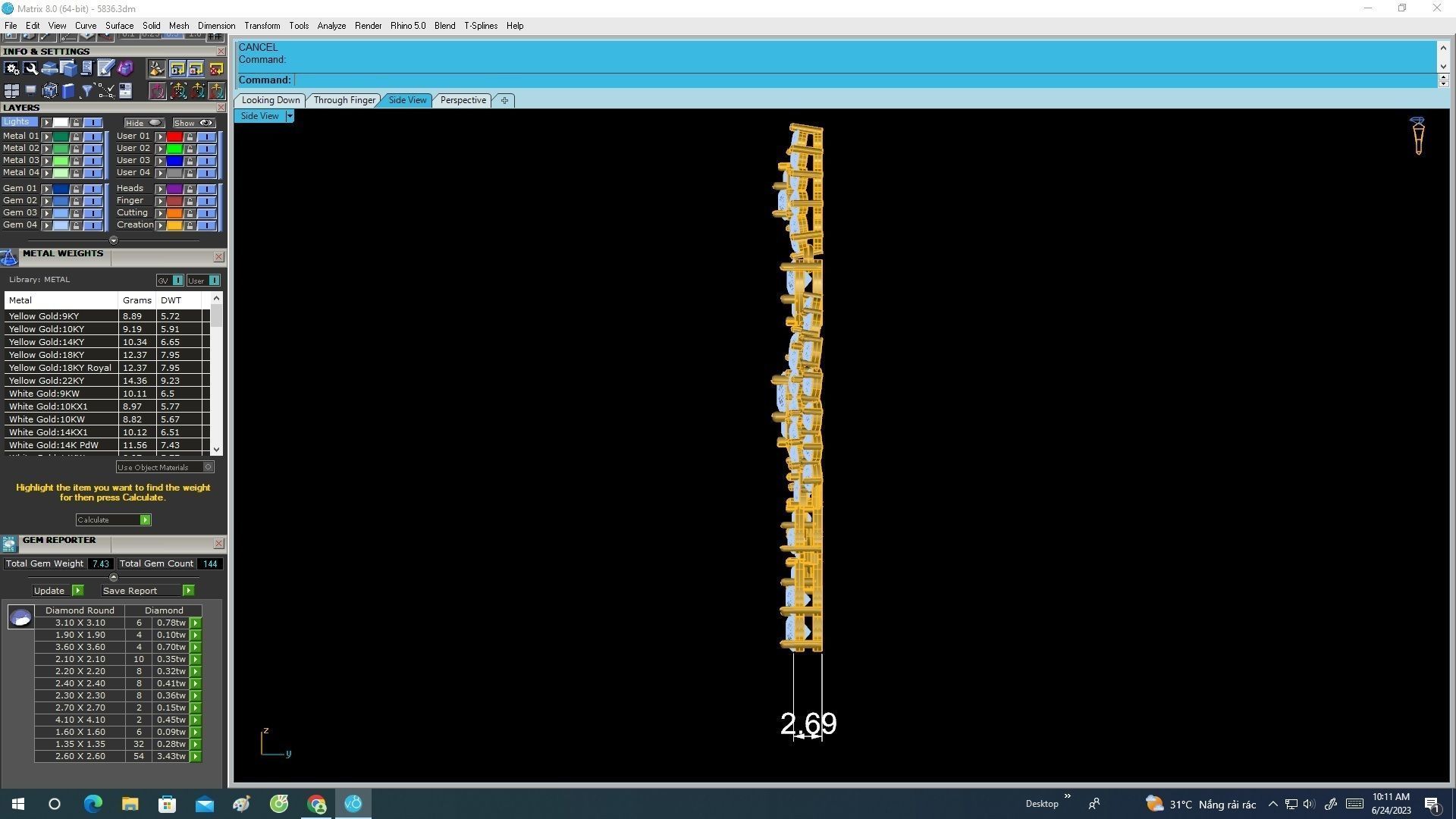 5836 viet nam luxury diamond women earrings 3D print model_7