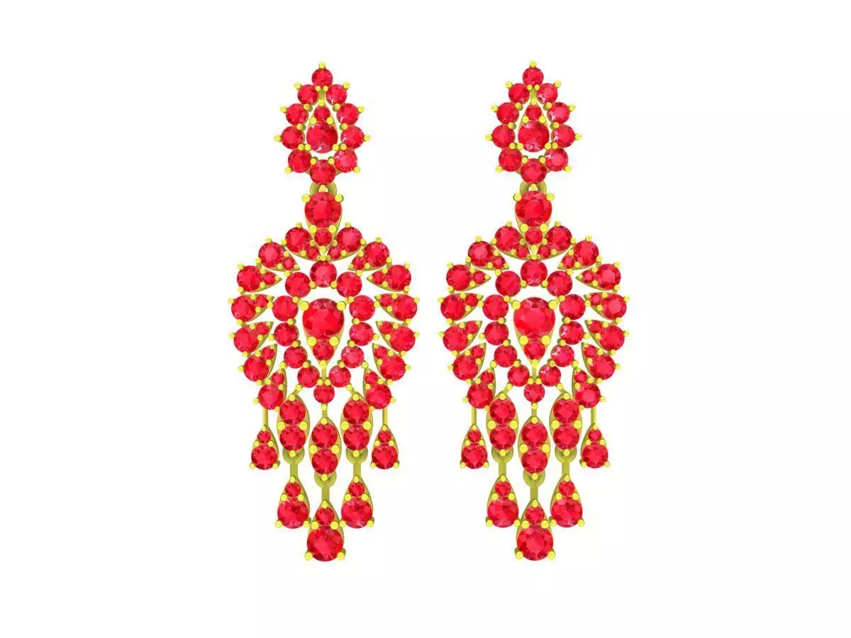 5836 viet nam luxury diamond women earrings 3D print model_0