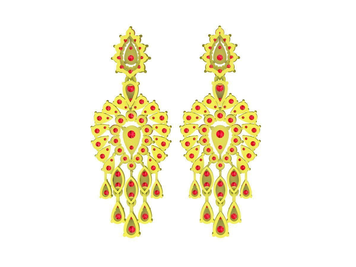 5836 viet nam luxury diamond women earrings 3D print model_3