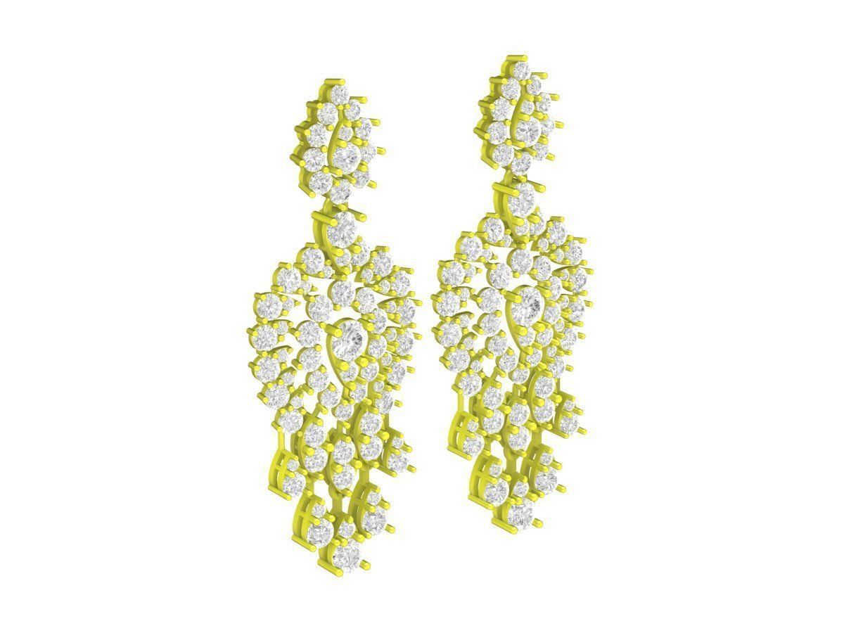 5836 viet nam luxury diamond women earrings 3D print model_4