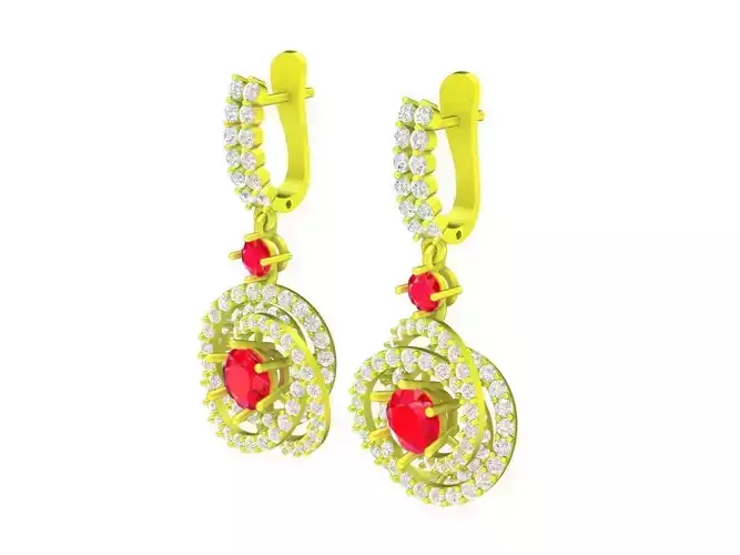 5839 luxury korean diamond earrings