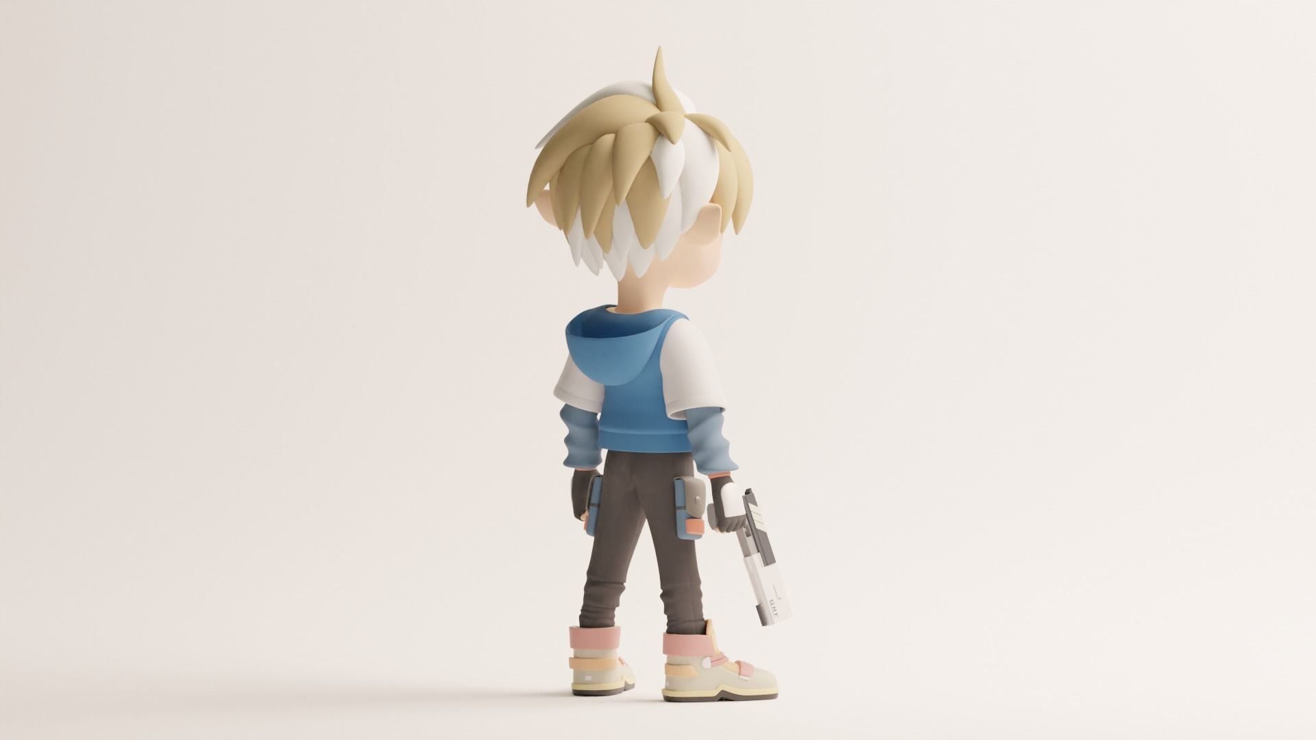 Half Human-Elf Character with Disney-Pixar Animation Style 3D model_6