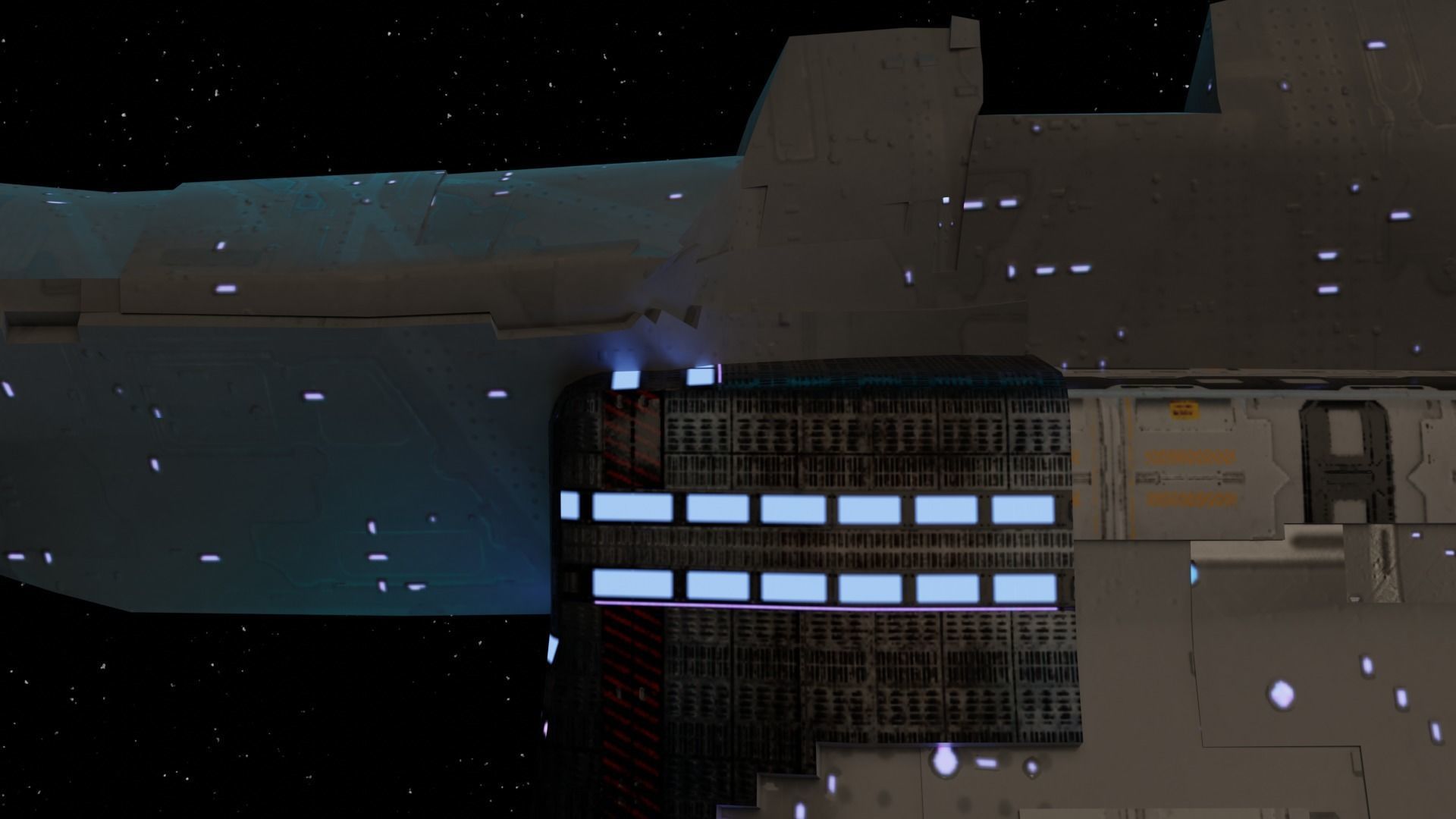 Star Ship Low-poly 3D model_5