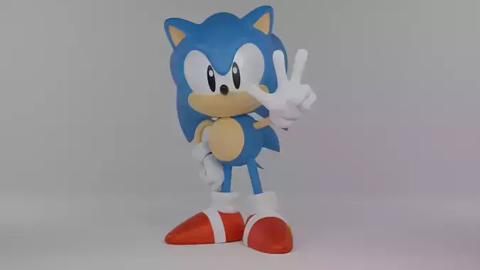 Classic Sonic 3D model